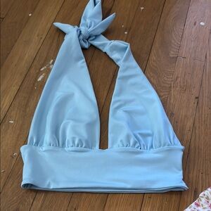 Light Blue Halter crop top